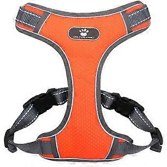 Heytea Dog Harness No Pull Adjustable Pet Vest Harnesses for Small Medium Large Dogs Reflective Breathable Soft Mesh Oxford Chest Harness Easy Control