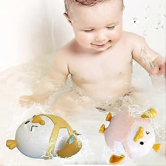 2 Pack Wind Up Duck Toy Pool Swimming, Duck Clockwork Bath Bath Toys for Toddlers 1-6 Floating Cute Swimming Duck Summer Inflatable Outdoor Water Toys