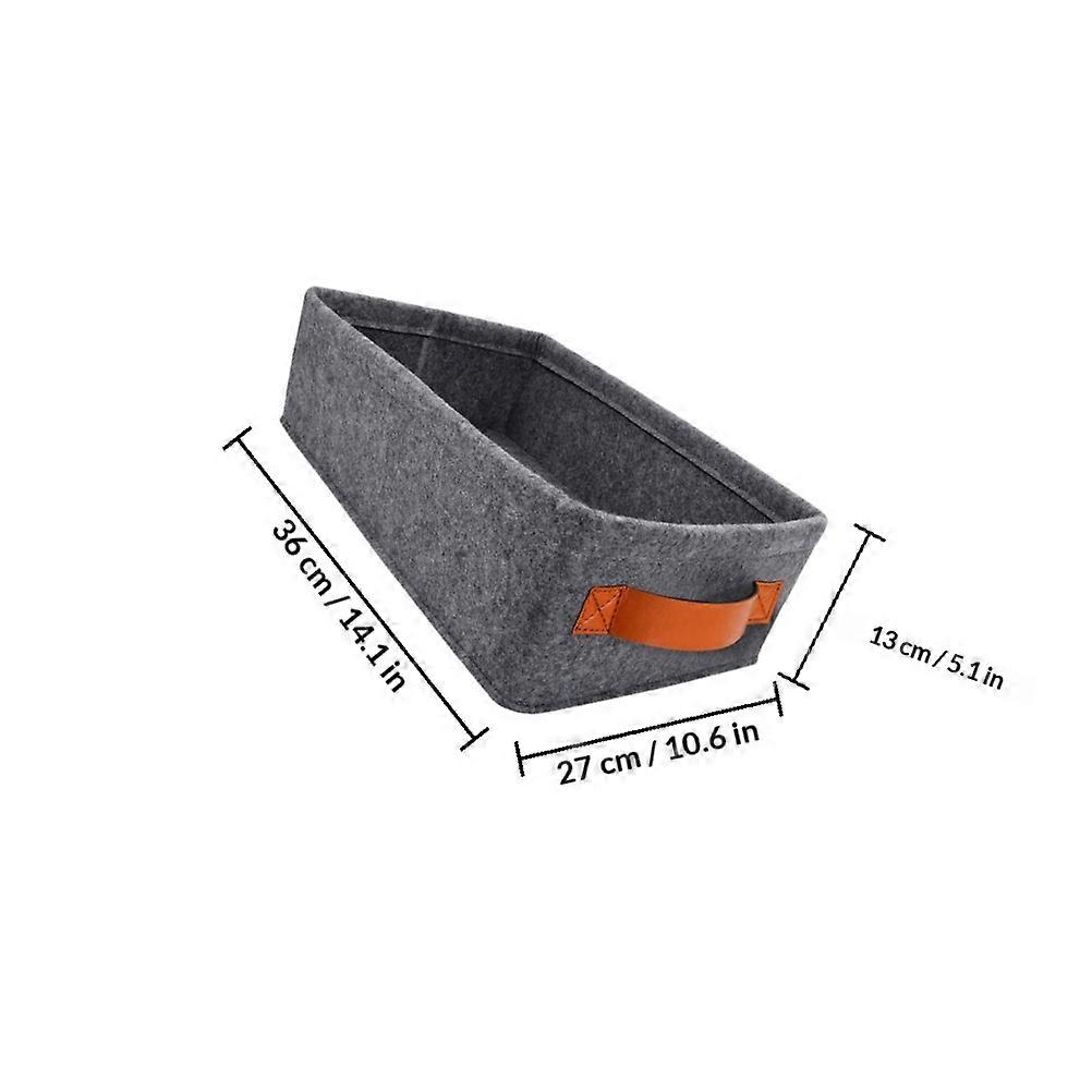 1 Pc Folding Storage Basket Rectangular Container Home Simple Storage Box (Grey)