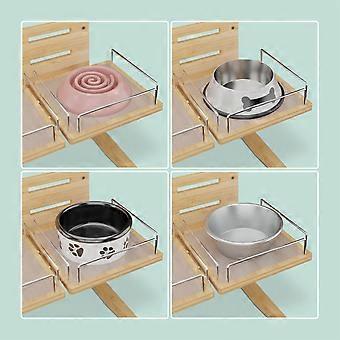 Height-adjustable feeding station for dogs