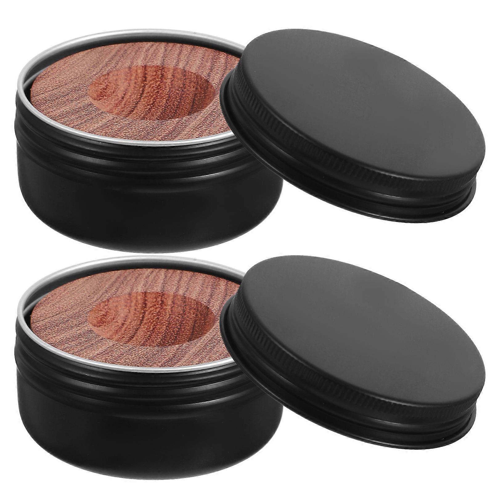 2Pcs Wooden Essential Oil Diffusers Natural Aroma Diffusers Safe Aroma Diffusers (Black) Black