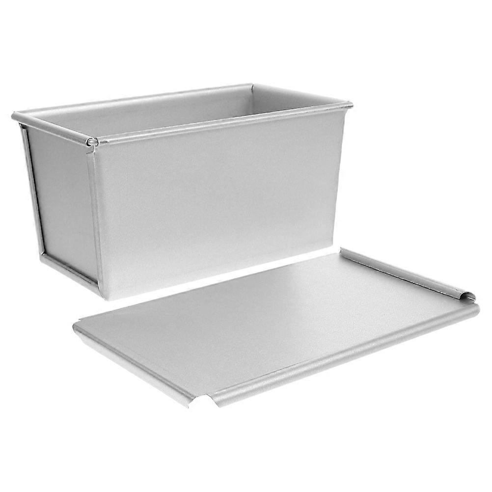 Loaf Pan Rectangular Bread Mold Lidded Toast Bread Baking Tray Baking Tool Silver