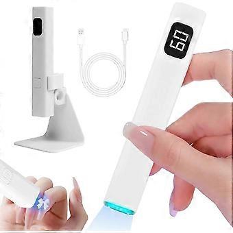 Handliche UV-LED-Nagellampe, Mini-Nagellampe mit Ständer, LCD-Display, 3-Timer, schnelle Aushärtung für Gelnägel, für Zuhause und professionelle Nagelstudios