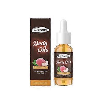 3 aceites corporales hidratantes con infusión de melocotón, para un suave masaje diario de la piel, ligeros y de fácil absorción. Alta calidad.