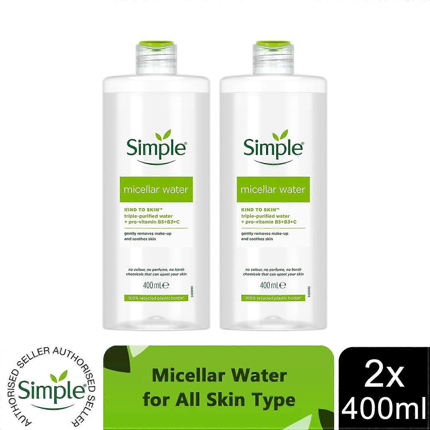 Simple Micellar Cleansing Water 400ml 2Pk
