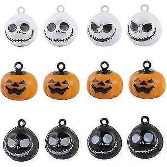 12 sztuk Dzwony dyni Halloween Ghost Skull Bells Pet Collar Charm Bells Diy Halloween Dekoracje Wisiorki dla Dog Cat Biżuteria
