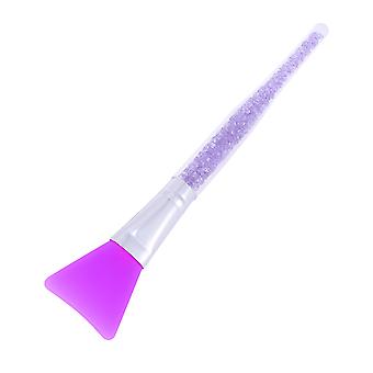 Professionele gezichtsmaskerapplicator met kristallen staafje van plastic voor het aanbrengen van gezichtsmaskers of zelf te gebruiken (enkel paars kristallen staafje)