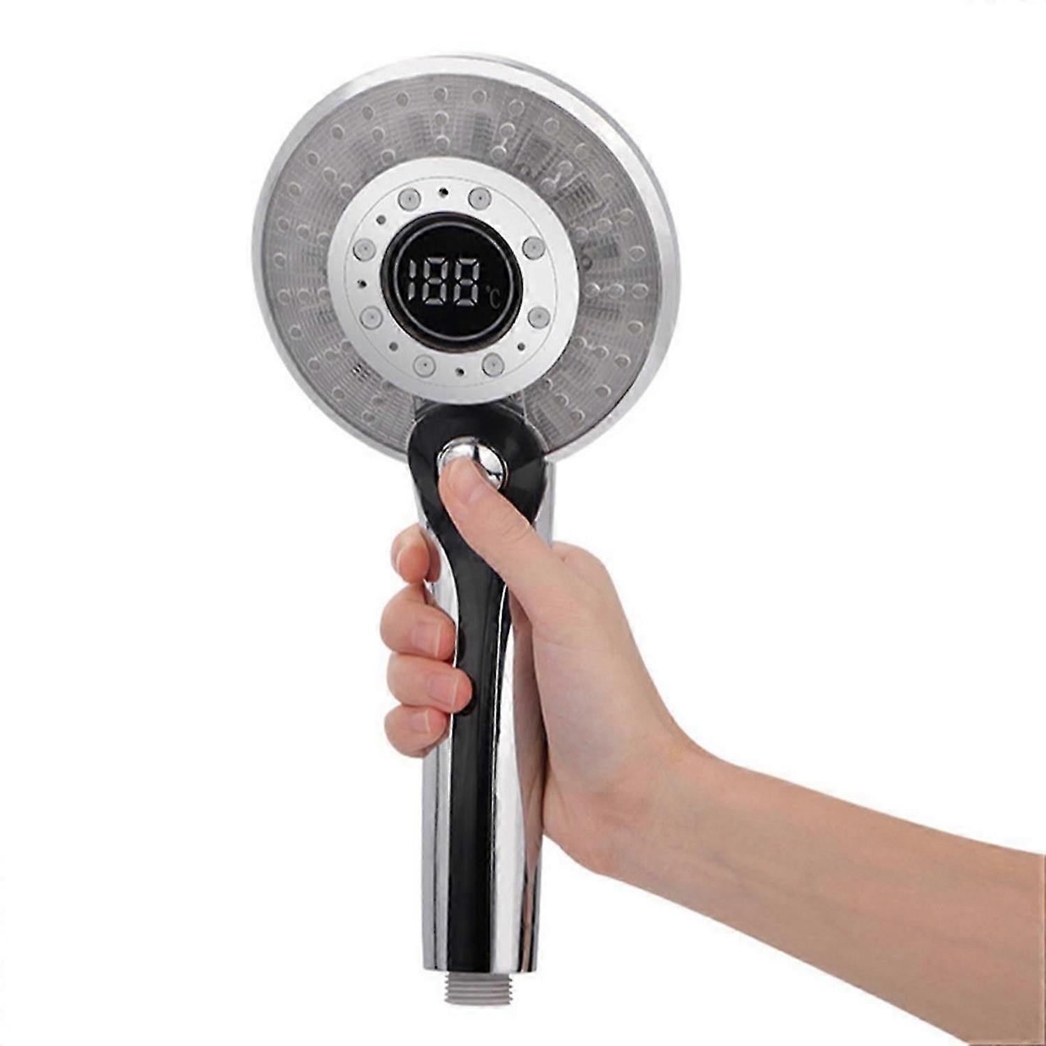 LED Shower Temperature Control Shower 3 Modes,A