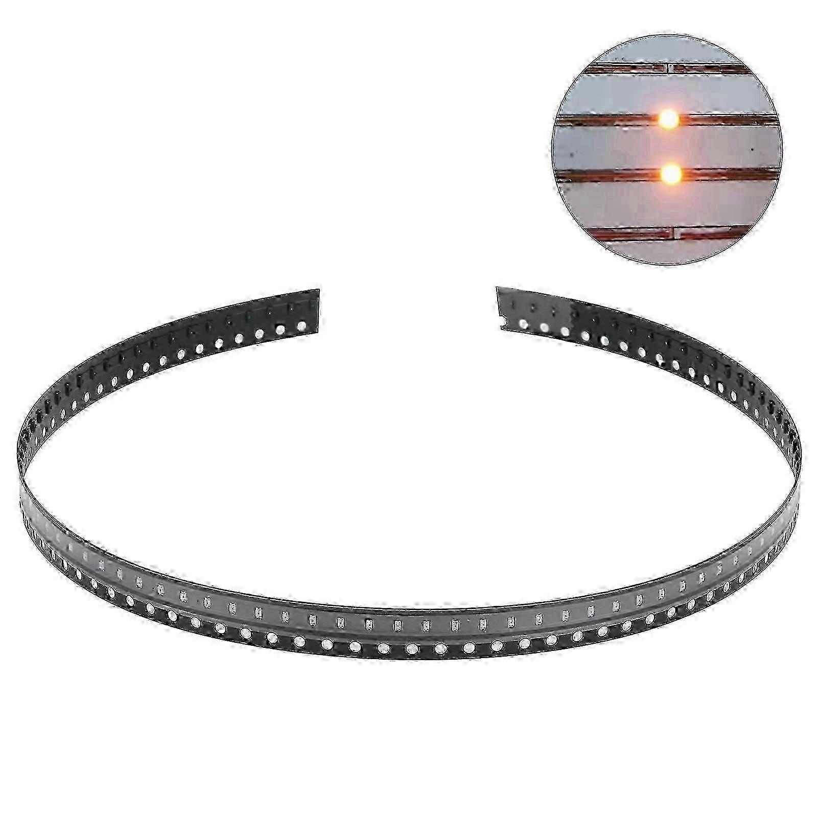 100Pcs SMD LED Diodes Electronic Components HighStrength Tiny Low Voltage compatible with DIY PCB(Orange ) FR