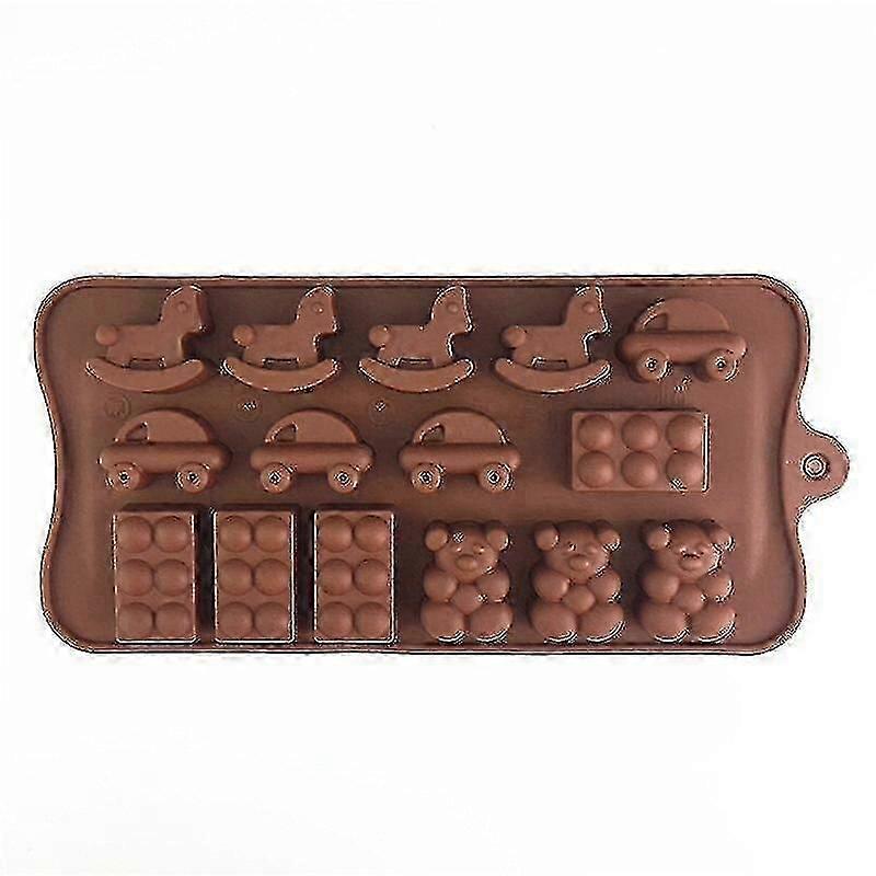 Cute Bear Shape Aromatherapy Gypsum Mold - 2pcs,x