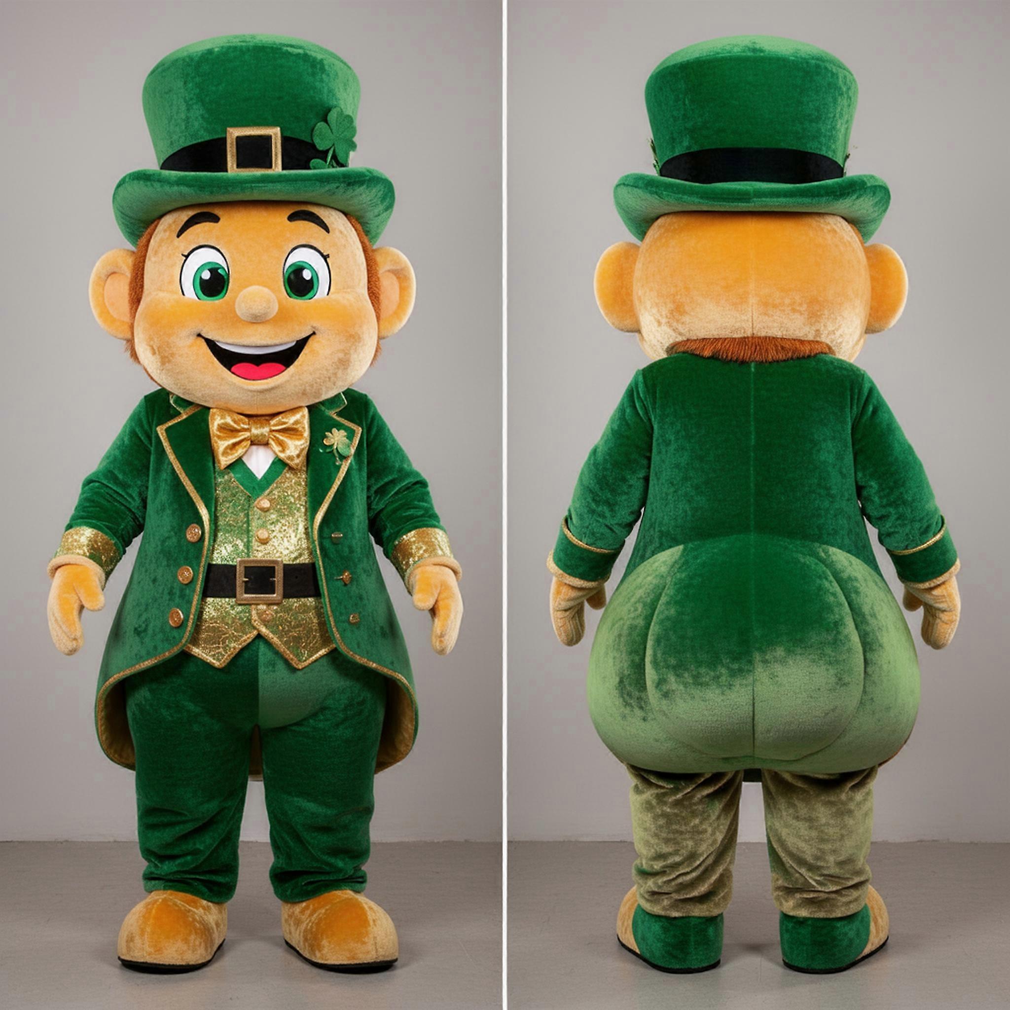 MASTICOT Golden Plush Leprechaun Hat Mascot