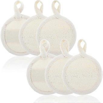 For    Mabor 6 Pack Exfoliating Face Pads Natural Loofah Facial Scrubber For     Deep Cleansing Organic Cotton & Luffa Face Scrub Pads For     Women a