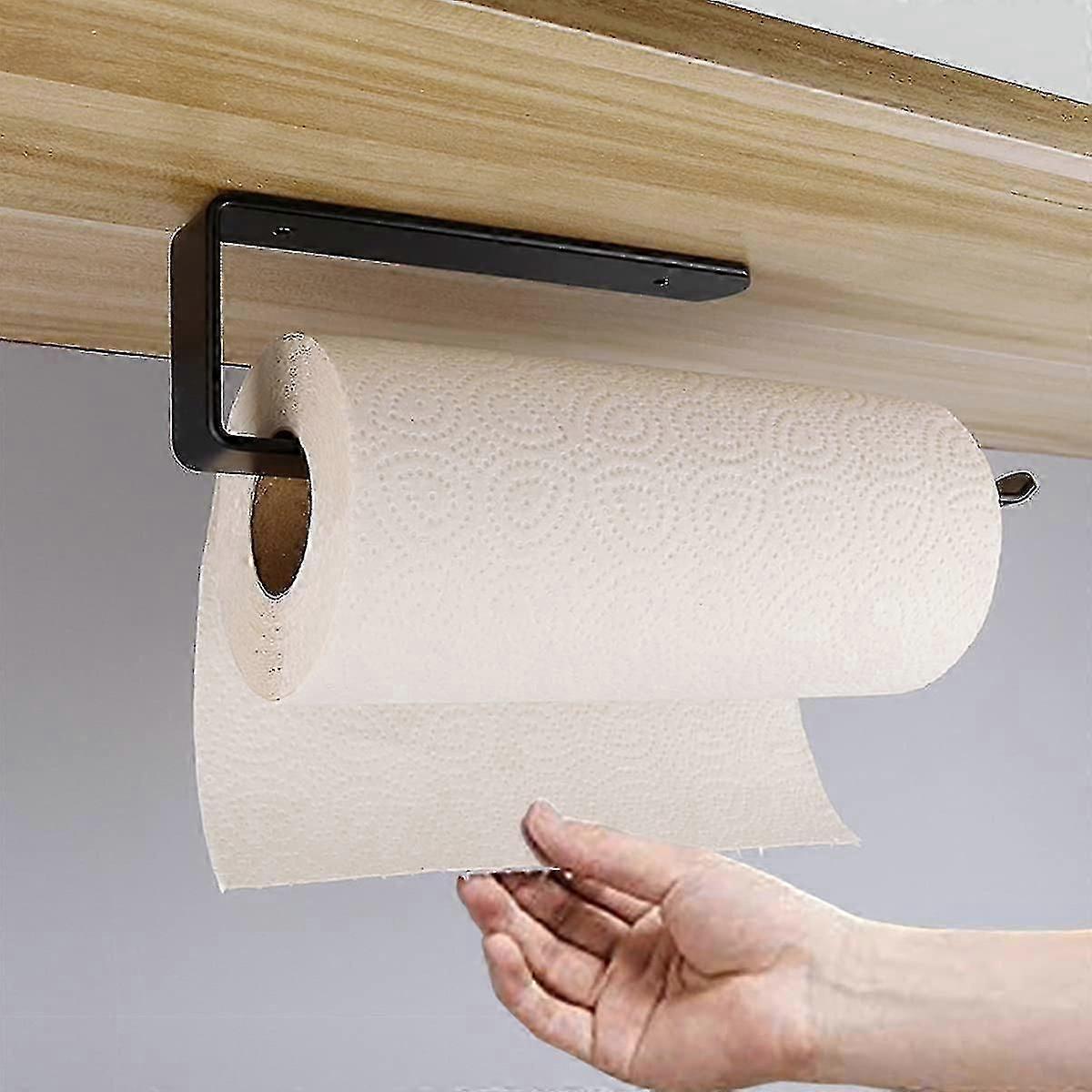 Adhesive paper holder for kitchen bathroom wall mounting