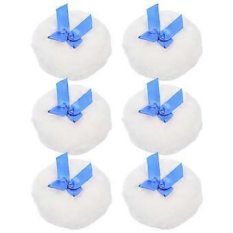 Loose Powder Puff White Plush Makeup Applicator for Gentle Skin 30Pcs