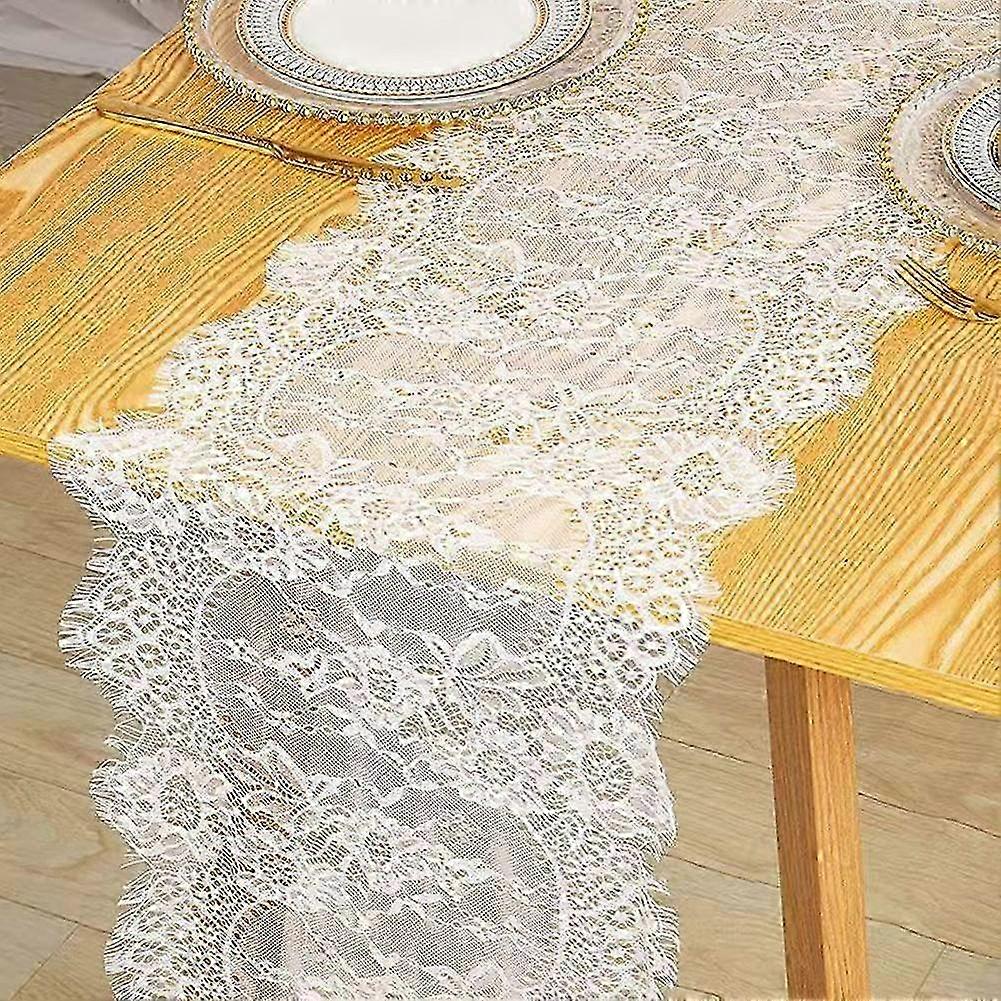 Eyelash Lace Table Runner 35x300cm