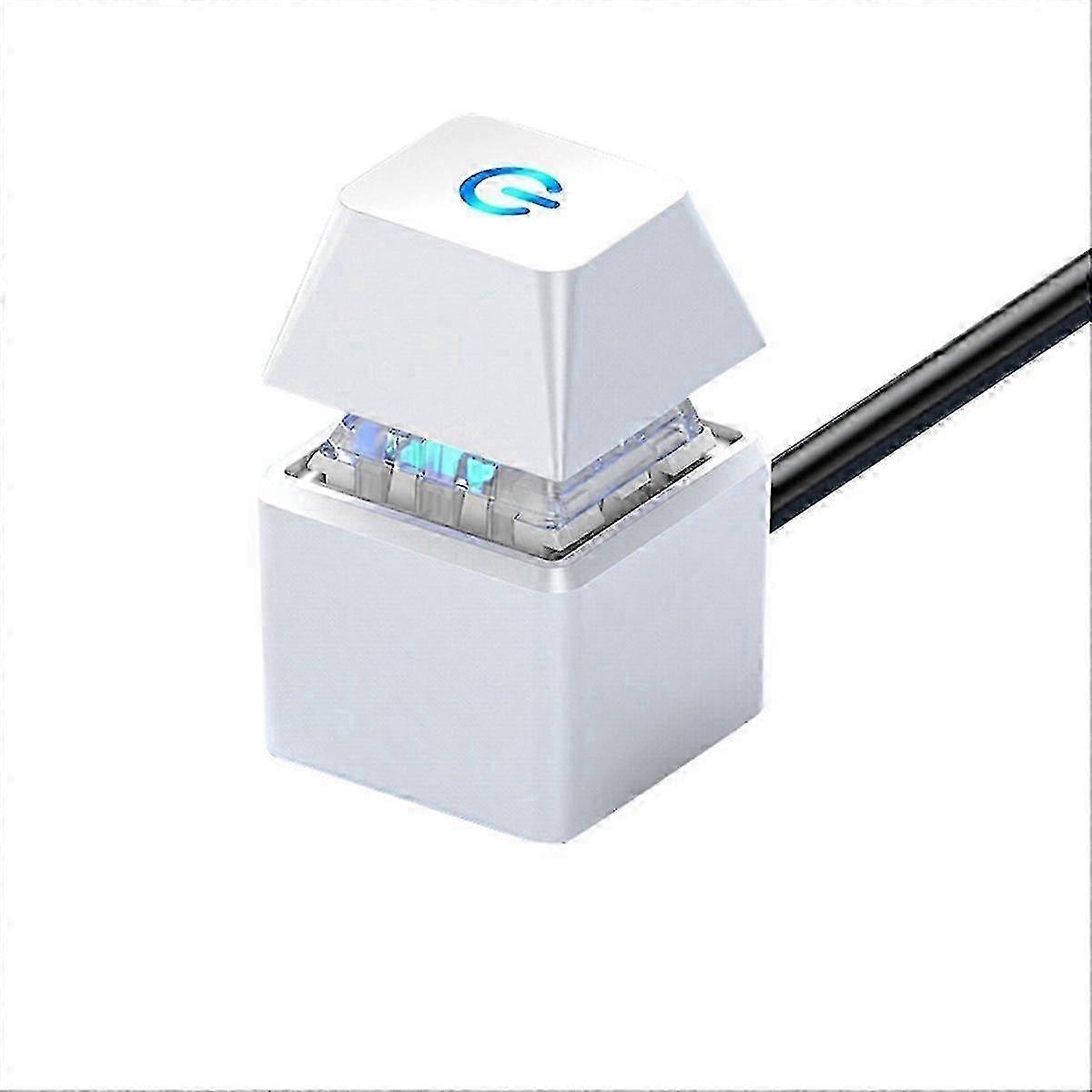 Square Desktop Power Switch With Blue LED