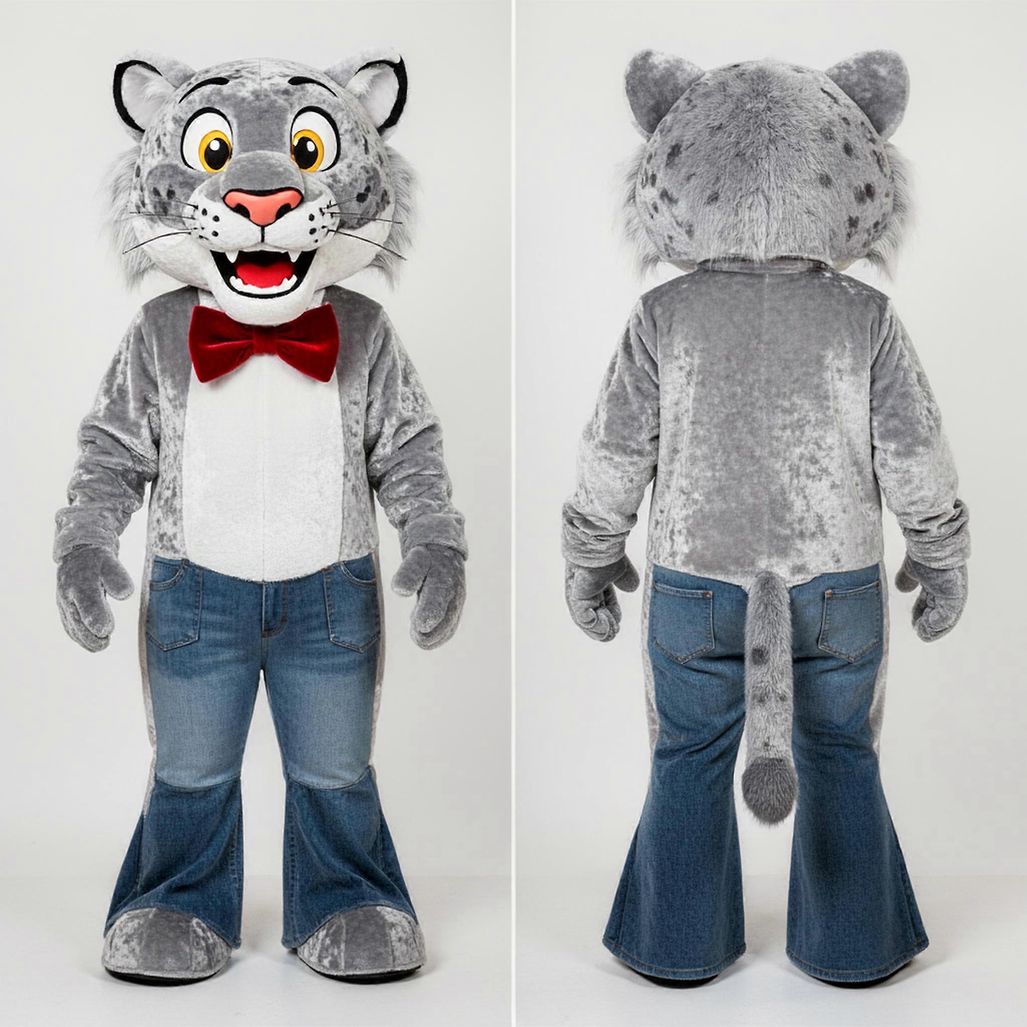 MASTICOT Silver Cartoon Smilodon Mascot