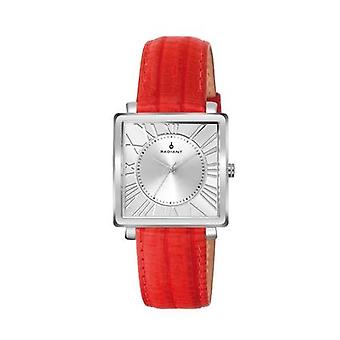 Novo caráter radiante relógio de mulher analógico de quartzo com pulseira cowskin RA53602