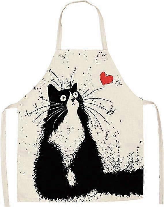 Fun Cat Print Cotton Apron