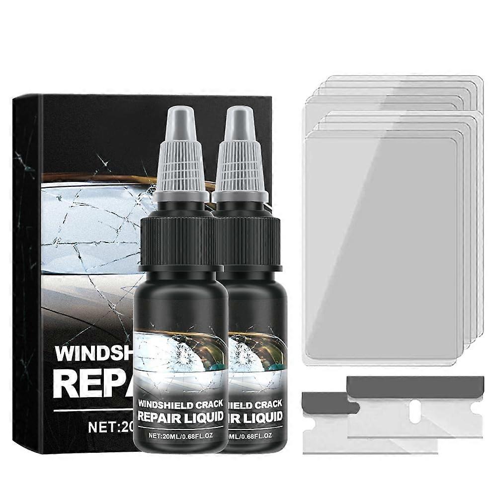 Windshield Repair Kit 2pcs for Star Cracks and Chips