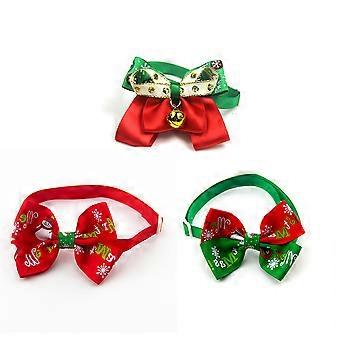 Pet Bow Tie Christmas Themed for 3Pcs Pet Bowknot Collar Decoration