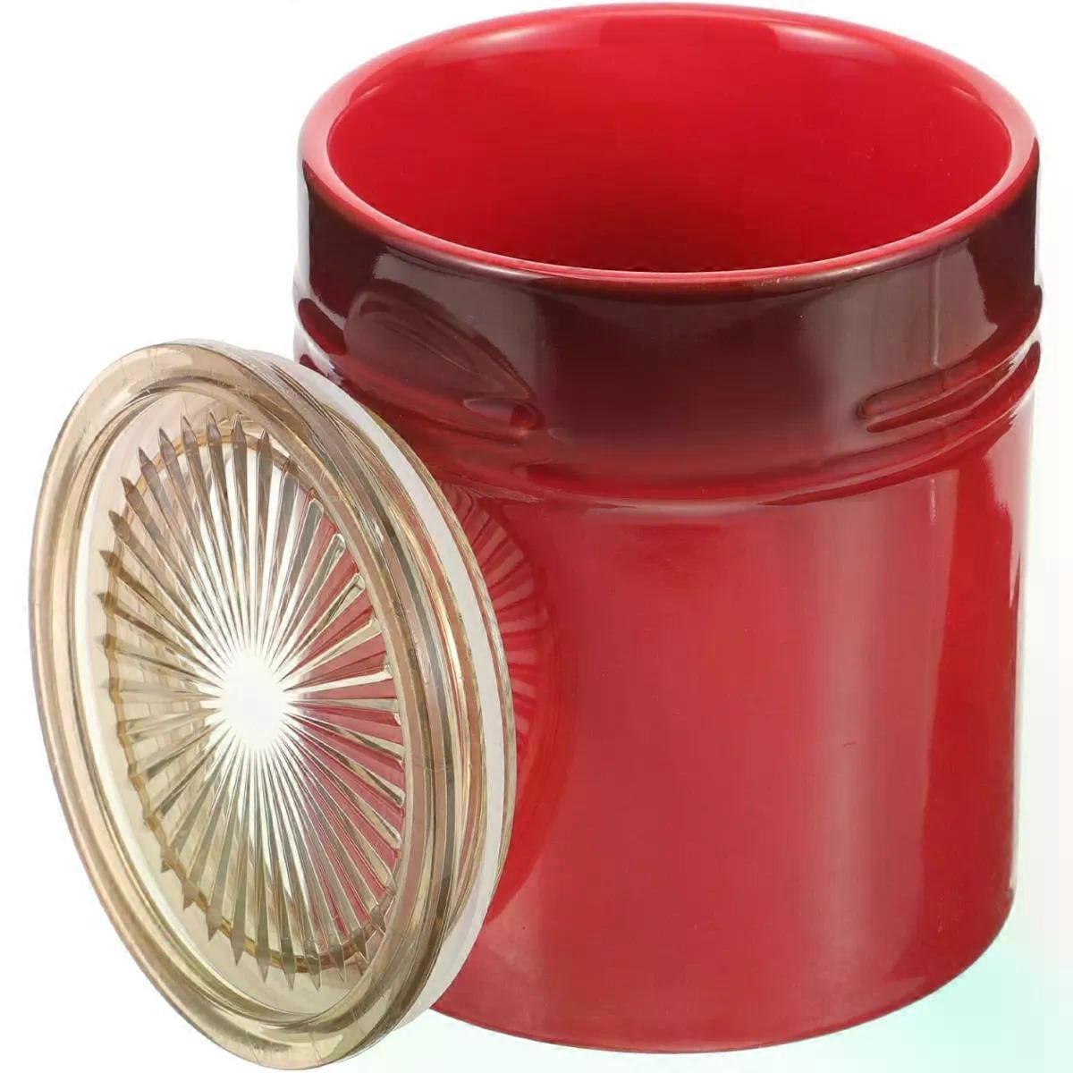 Multi-function Ceramic Canister with Lid for Grains and Tea