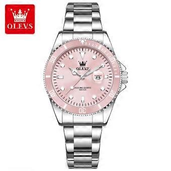 OLEVS 5885 Classic Relogio   Stainless Steel  Sports Watch Waterproof Stainless Steel Calendar Quartz Watch for Woman