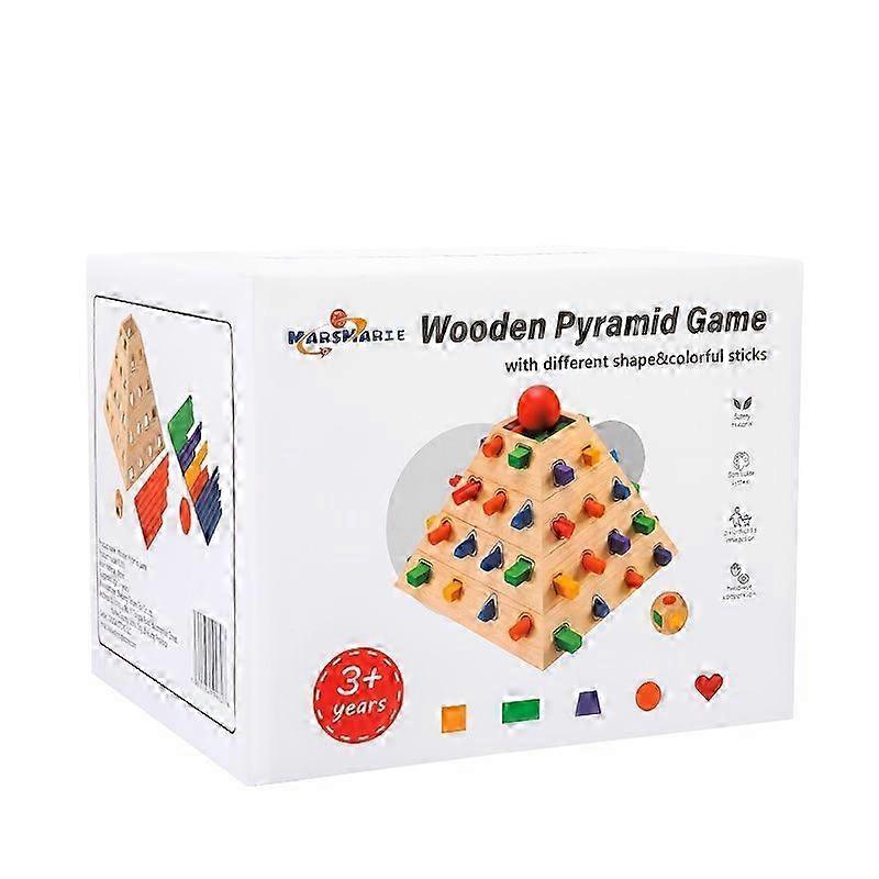 Wooden Pyramid Stick Pull Game