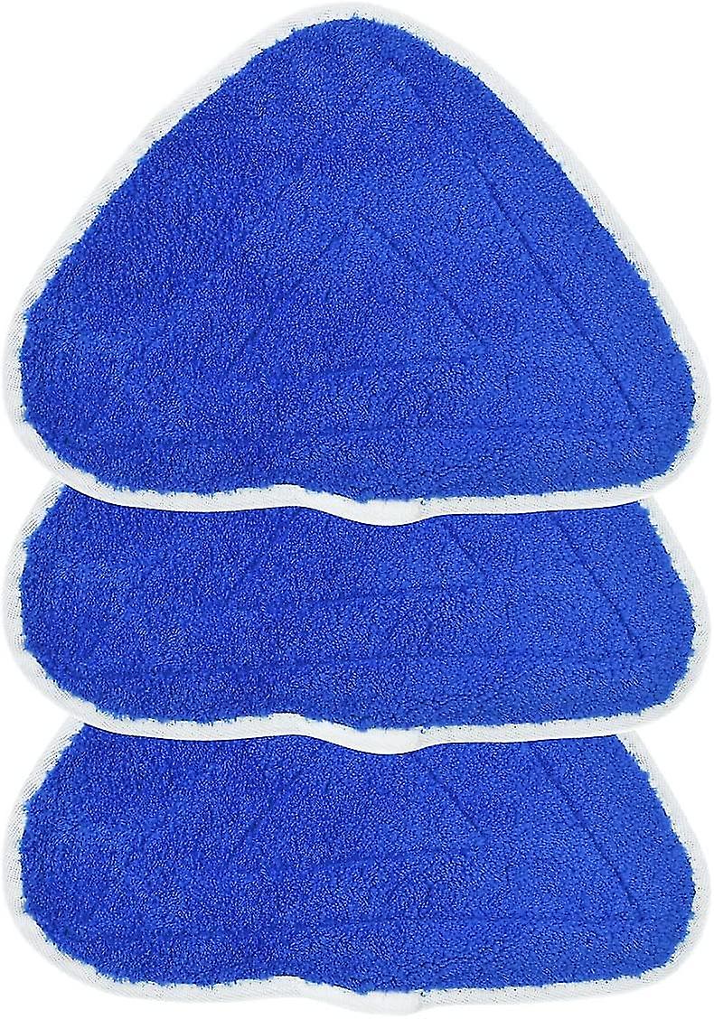 3-pack Steam Mop Replacement Pads Fine Microfiber - Durable Washable (blue) (3-h)