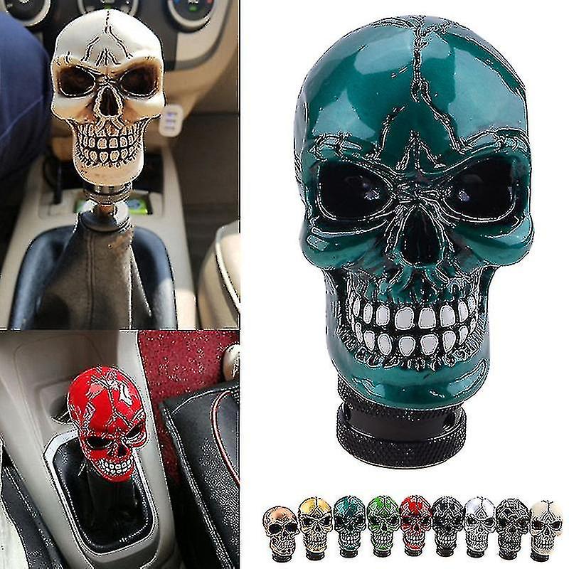 Skull Gear Shift Knob Universal Manual Shifter Lever Handle Alien Head Buck Teeth