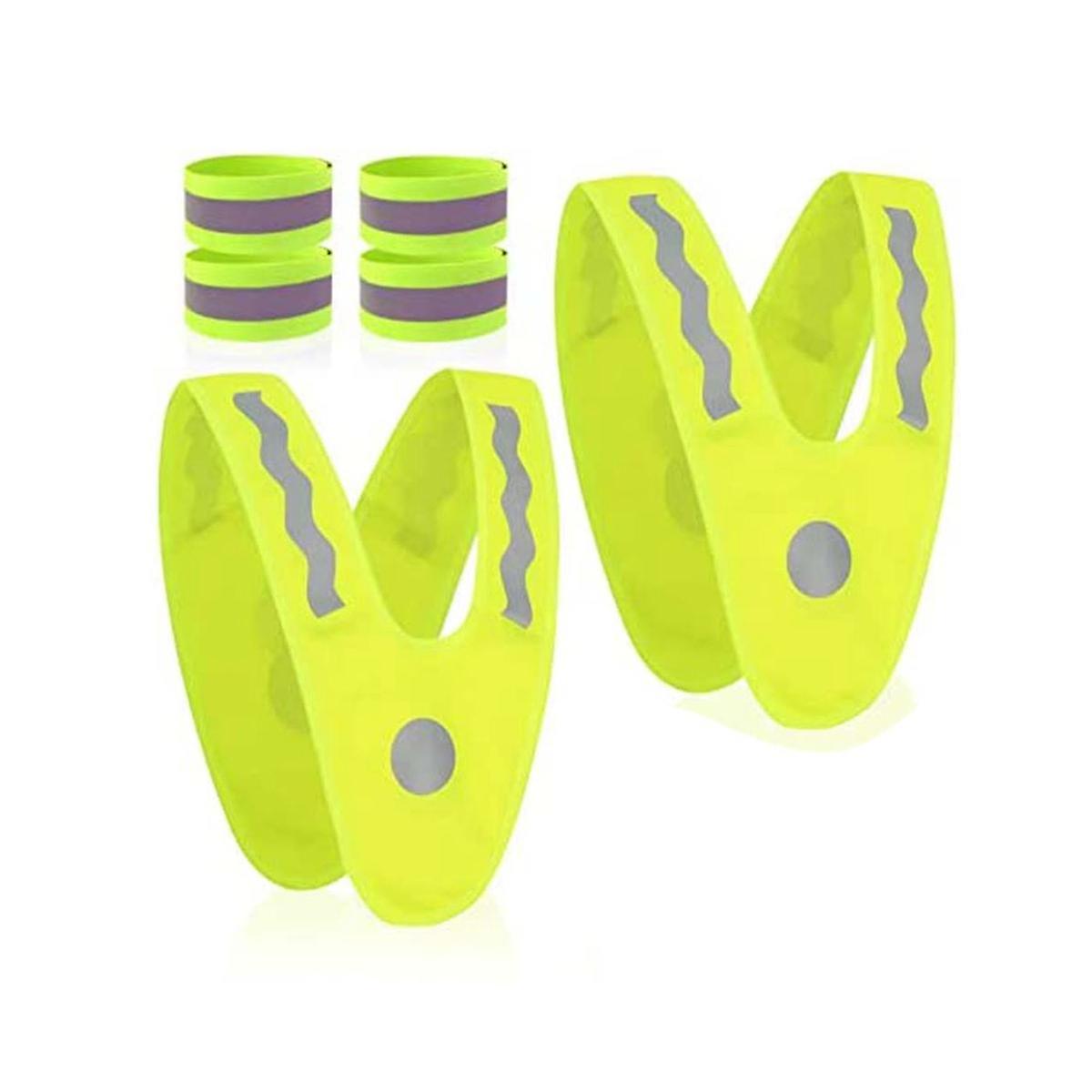 Sicherheitsweste Kinder, 2 Stück Warnweste Reiten mit 4 Stück Reflexband, Reflexweste Ch