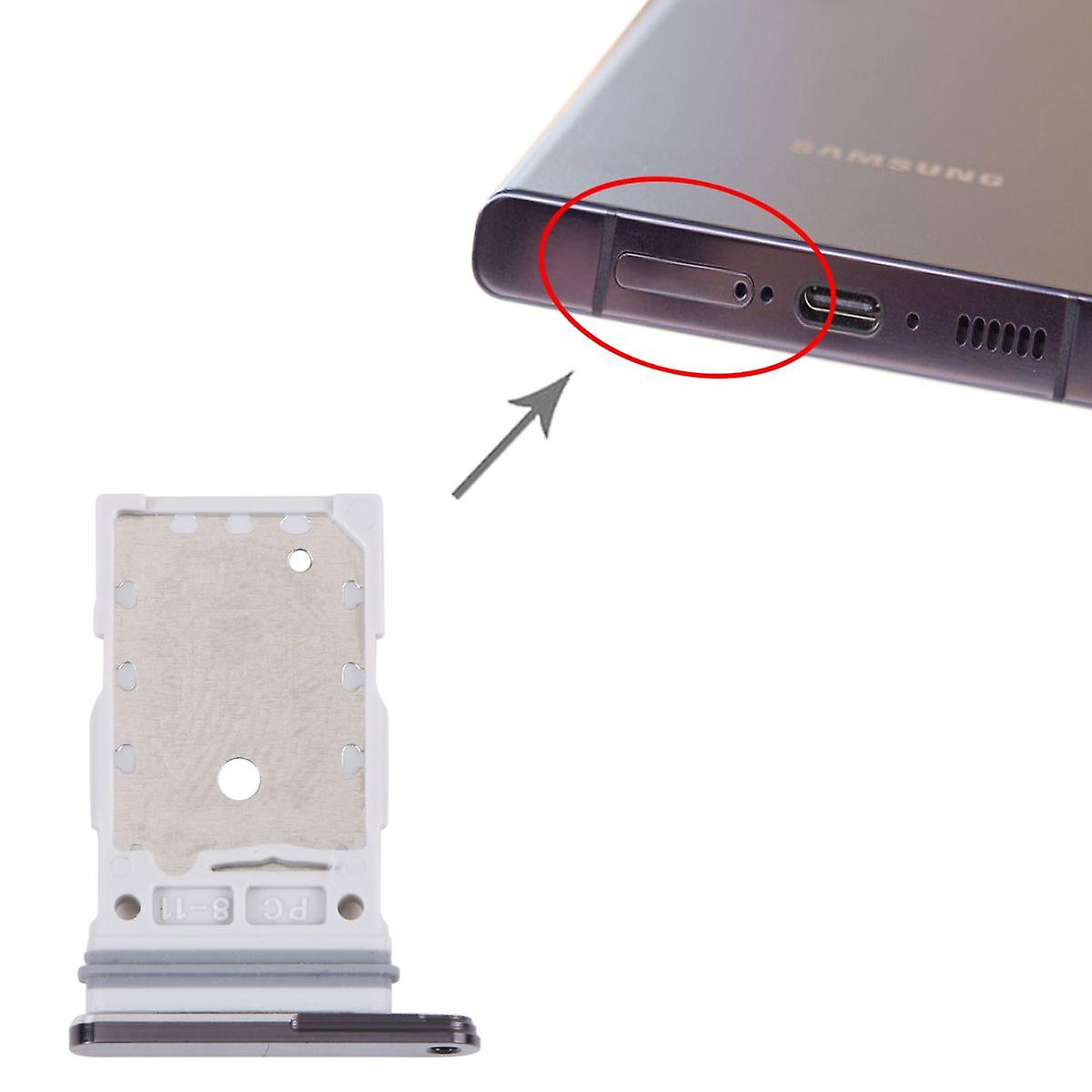 适用于三星Galaxy S23 Ultra SM-S918B托盘SIM卡持有人适配器备件紫色