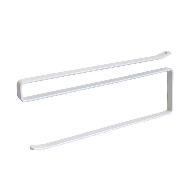 2 pack, kitchen organization shelf, hanging roll holder, white