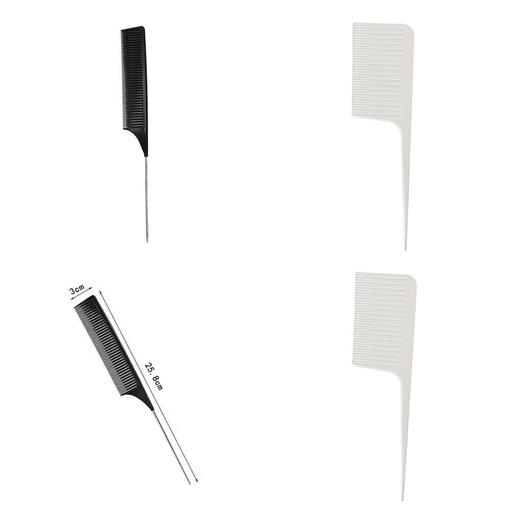 4 Pieces Plastic Weave Highlighting Foiling Hair Comb Styling Combs Black