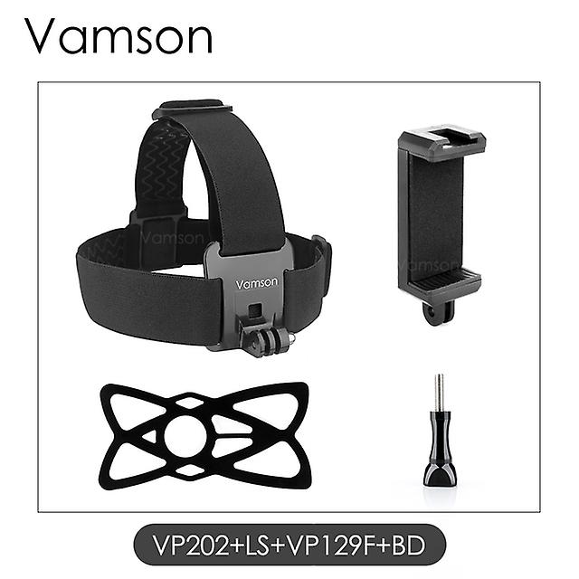 Vamson רצועת ראש עבור Gopro Hero 10 9 8 7 אביזרים חגורת ראש רצועת הר מתכוונן עבור Gopro Hero 7 6 5 4 עבור Sjcam vp202