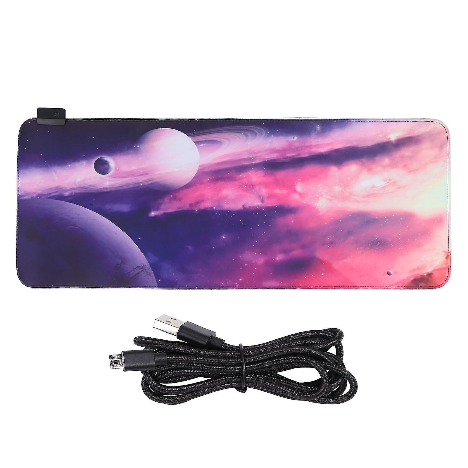 Mousepad Gaming Rgb Lighting Comfortable Elastic Mouse Mat Usb Computer Supplies For Home Office