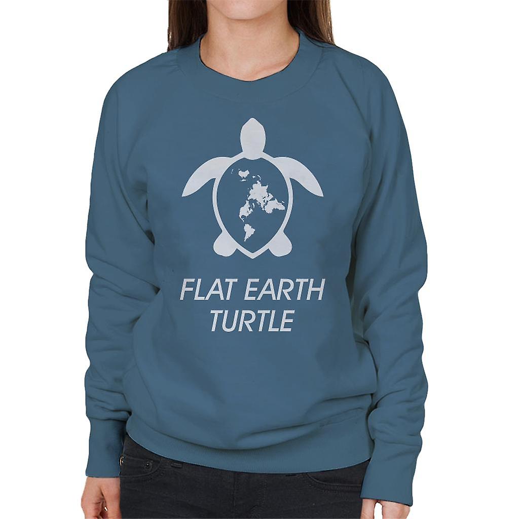 Flat Earth Turtle kvinner ' s Pullover