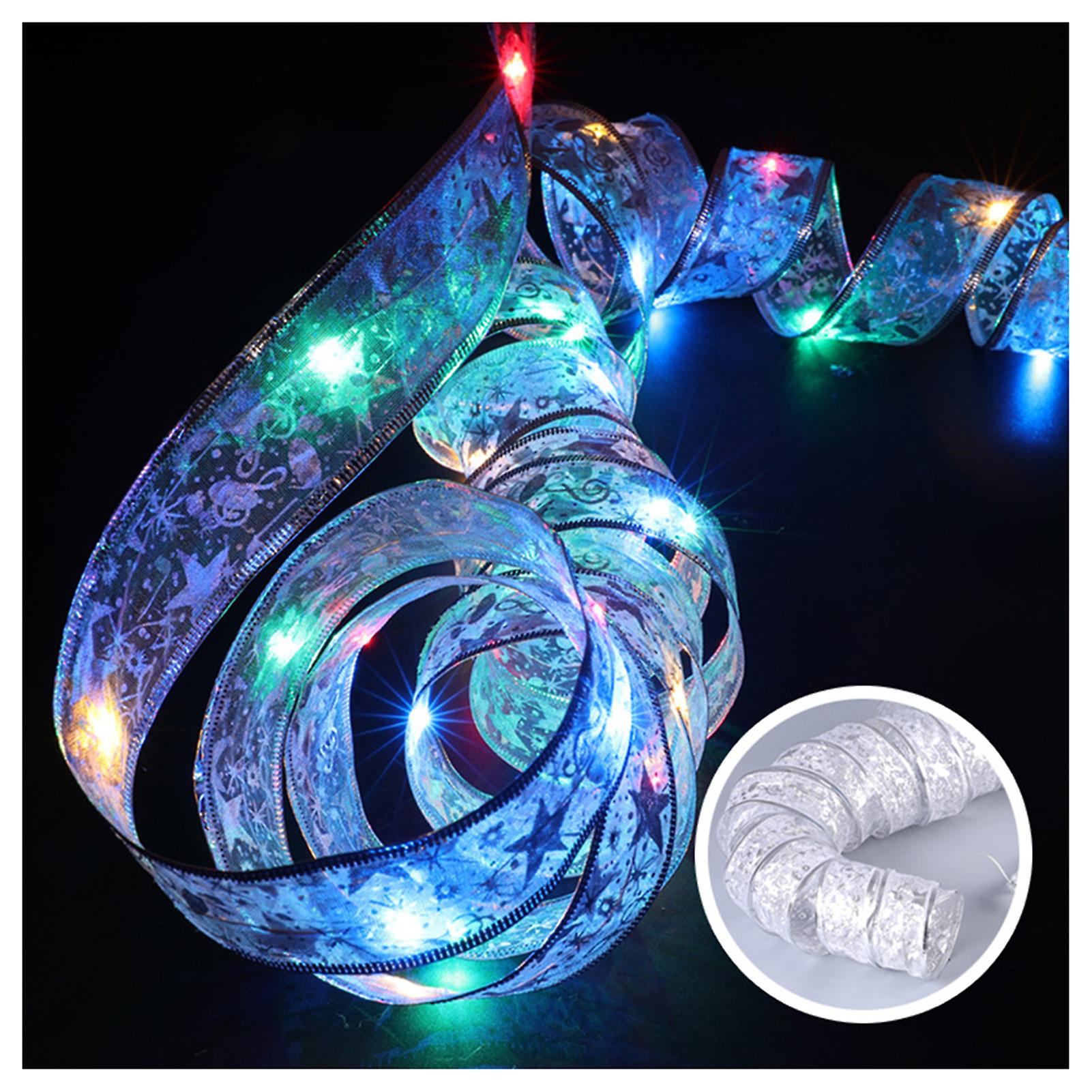 Colorful LED String Lights for Christmas Holiday Bowknot Gift Box Decoration Indoor and Outdoor Available
