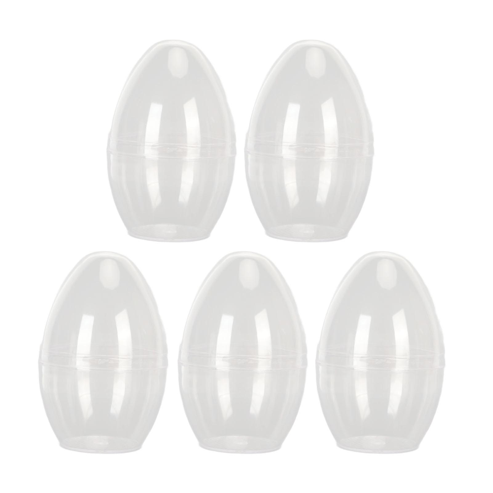 5pcs Makeup Sponge Storage Box Case Portable Transparent Egg Shaped Sponge Blender Holder Container