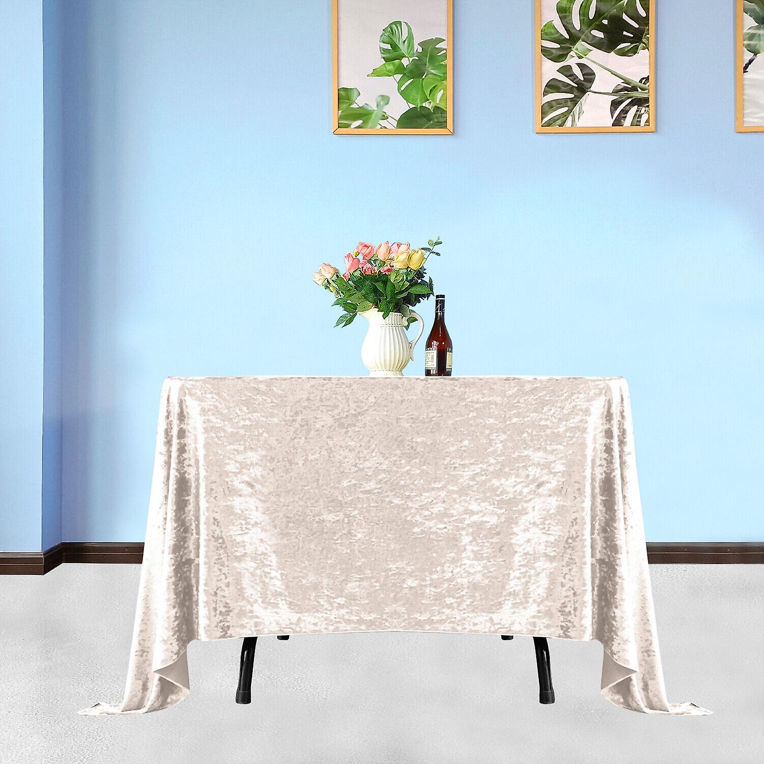 Soft Crushed Square Table Cloths For Decor