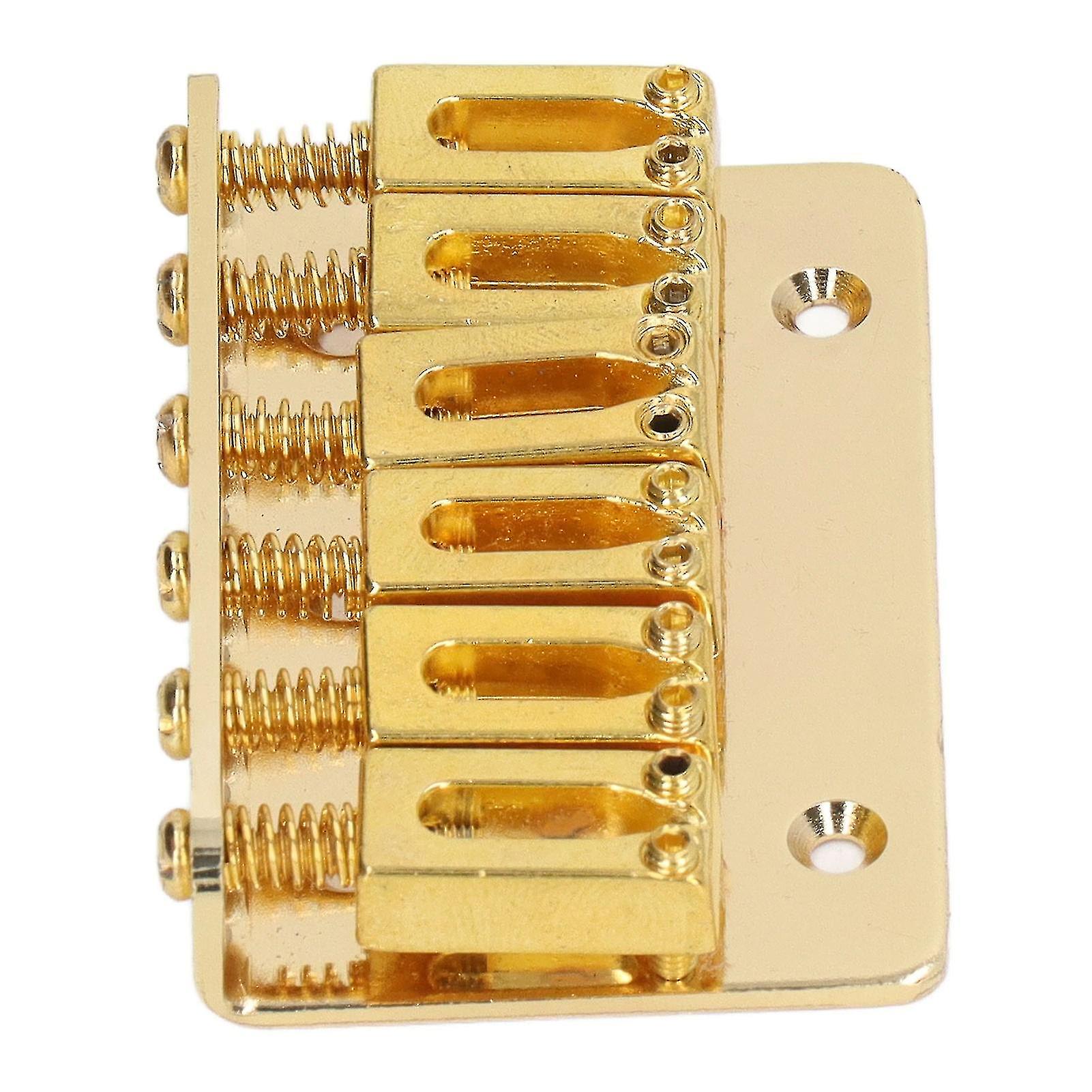 6-String Electric Guitar Fixed Saddle Hardtail Bridge Gold Iron