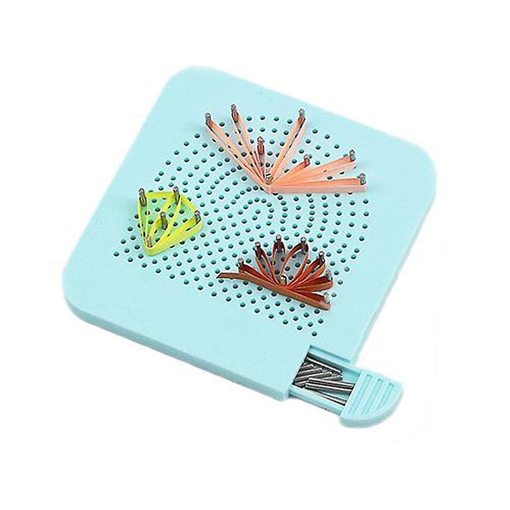 Quilling Board with Storage for Paper Crafting Winder Roll Square Craft DIY Tool (Blue)