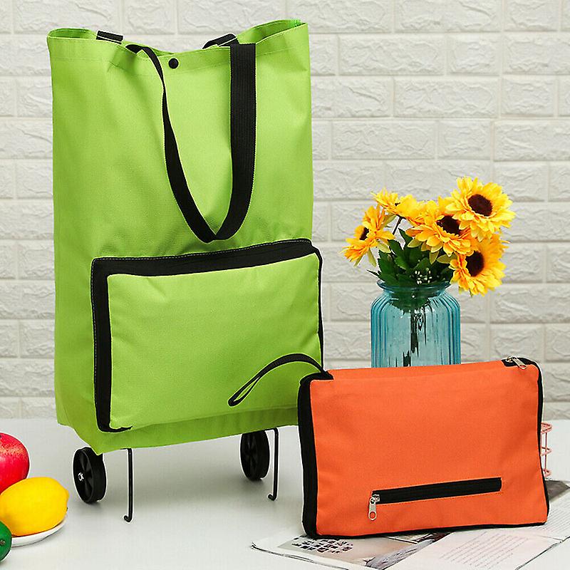 Portable Wheeled Bag High Capacity Supermarket Folding Shopping Bag Trolley Cart Handle Bag