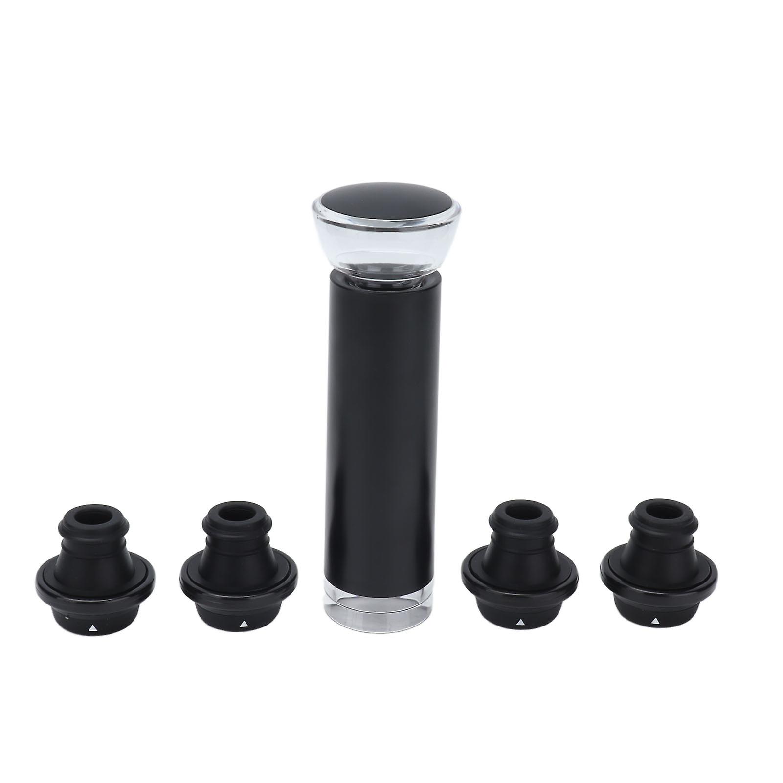 Handheld Wine Saver Pump with 4 Vacuum Stoppers for Home or Dining Use