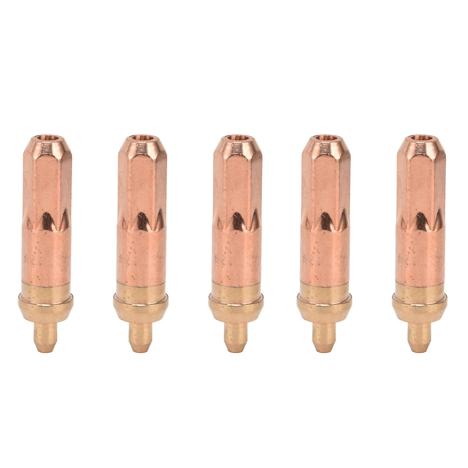 5Pcs Propane Cutting Tips Brass Copper Welding Nozzles for Torch High Concentricity 2#