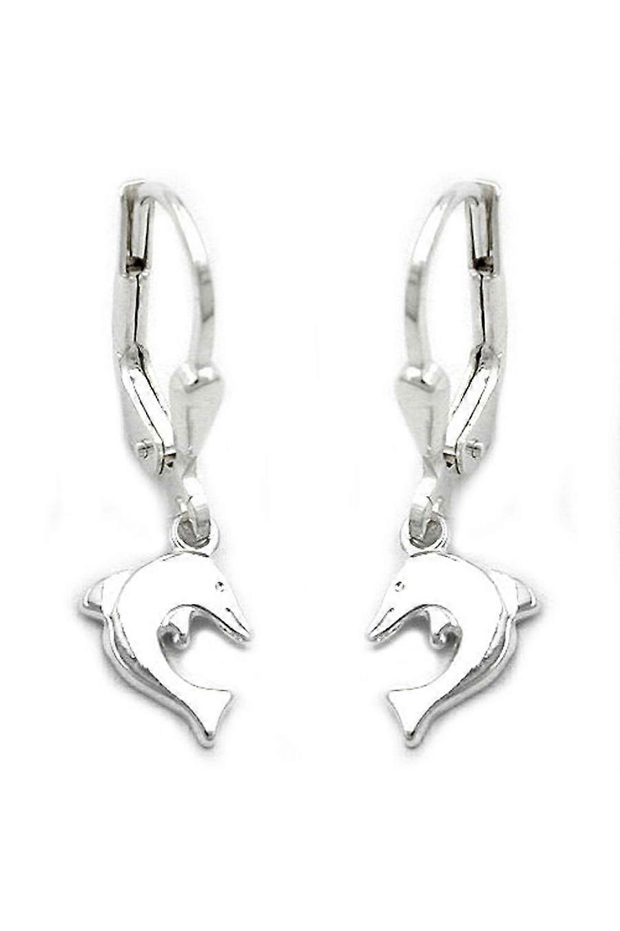 Leverback Earrings Dolphins Silver 925 - Gl93187