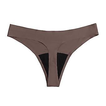 Veeki 3 Pack Women's Breathable Seamless Thong Panties No Show Underwear, SO-5, L