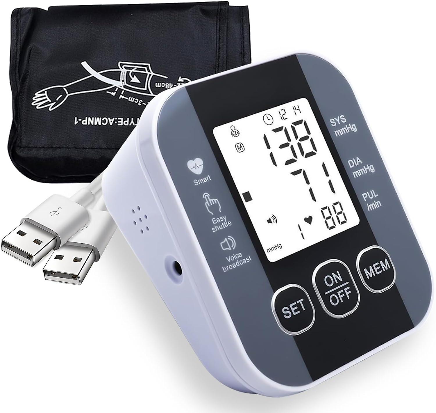 Black Blood Pressure Monitor Cuff Blood Pressure Machine Medical Bp Monitor Upper Arm Bp Cuff Large