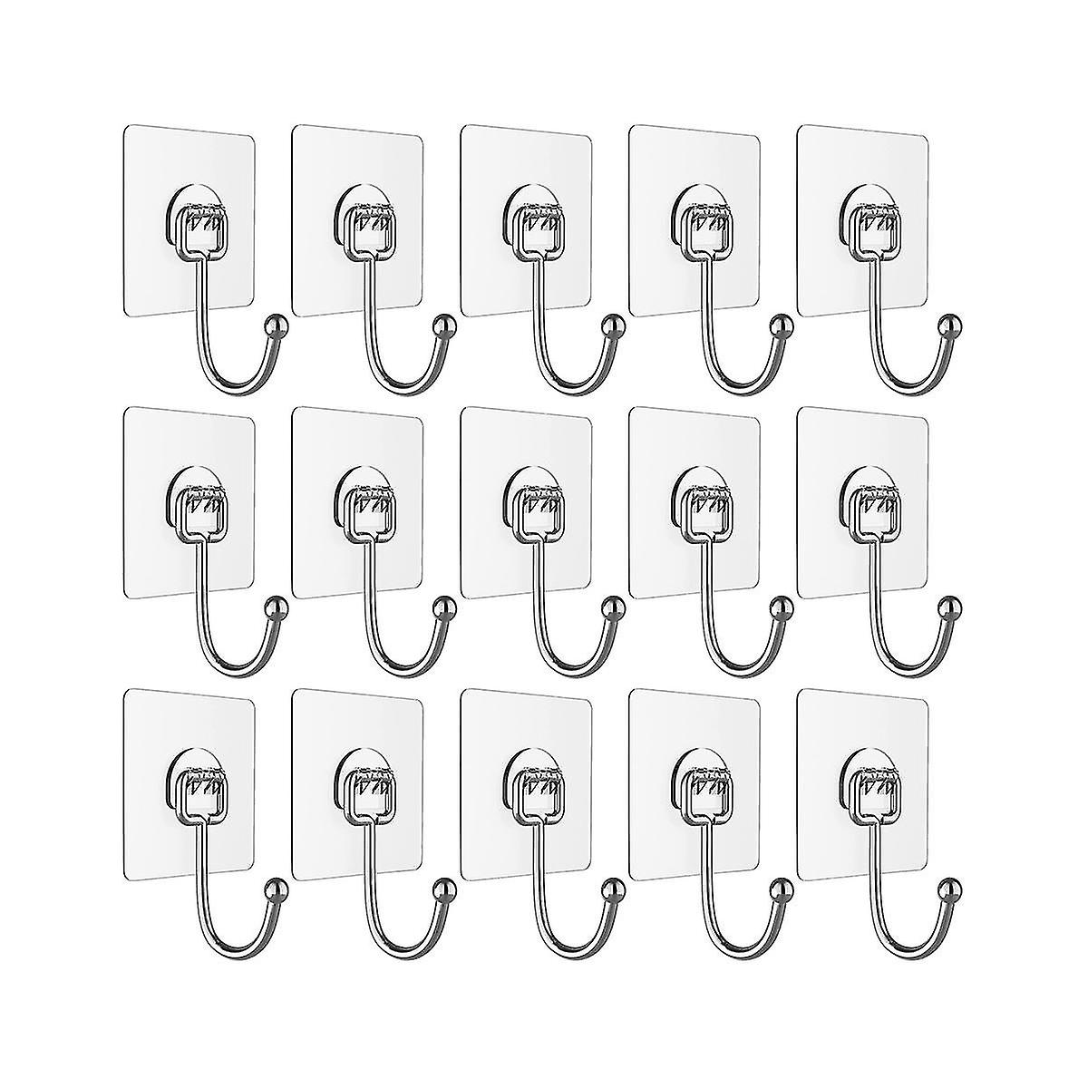 Adhesive Hooks For Hanging Heavy Duty Wall Hooks Towel Hook, Waterproof Transparent Hooks For Bathr