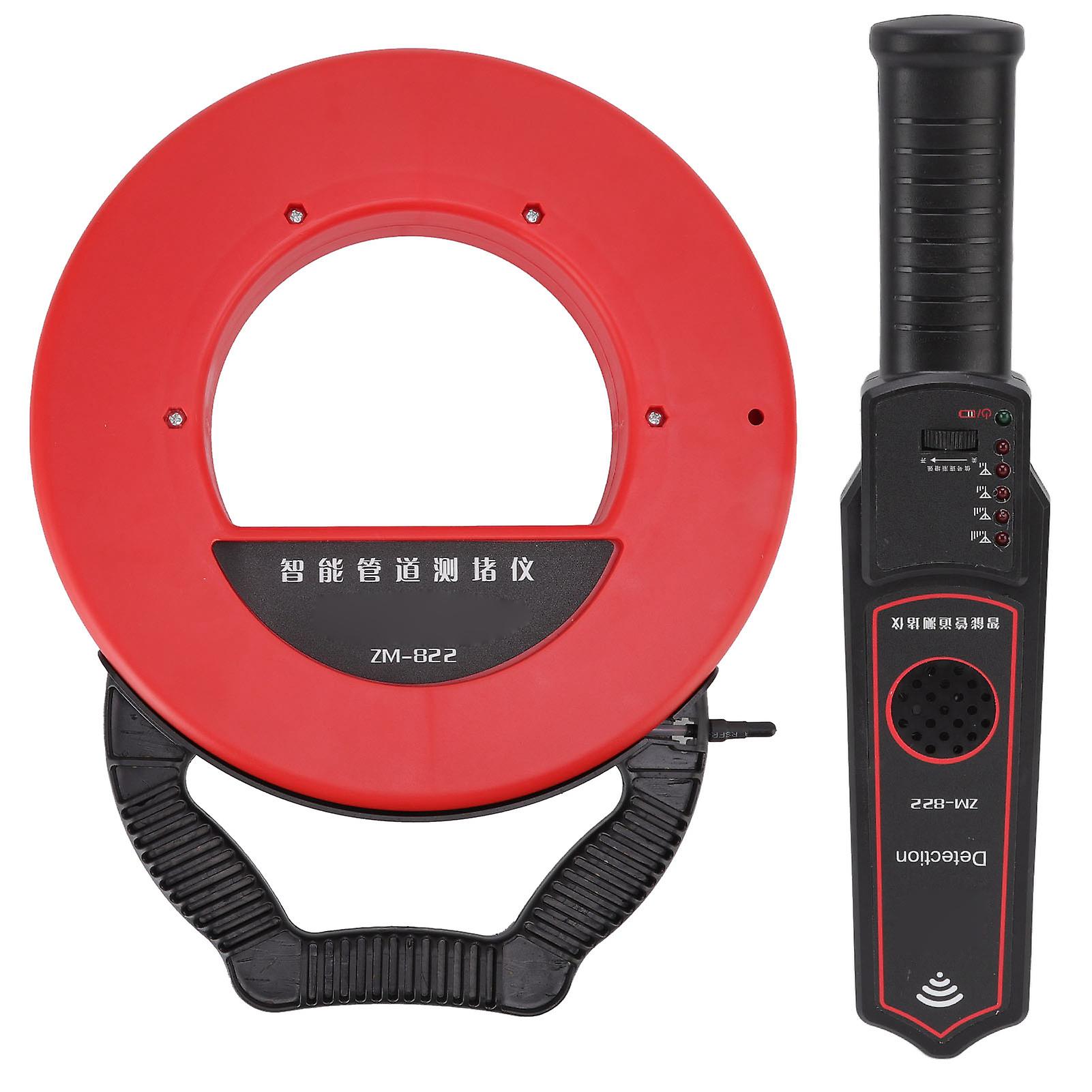 Pipe Blockage Detector 20 Meters Accurate Positioning Alert Sound Pipeline Blockage Locator with 8 Probes for Steel Iron